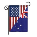 Gardencontrol US Australia Friendship Flag - s of the World - Everyday US Friendship Impressions Decorative Vertical Garden Flag - 13 x 18.5 in. GA928424